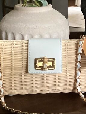 Brand New Tommy Bahama Wicker Clutch